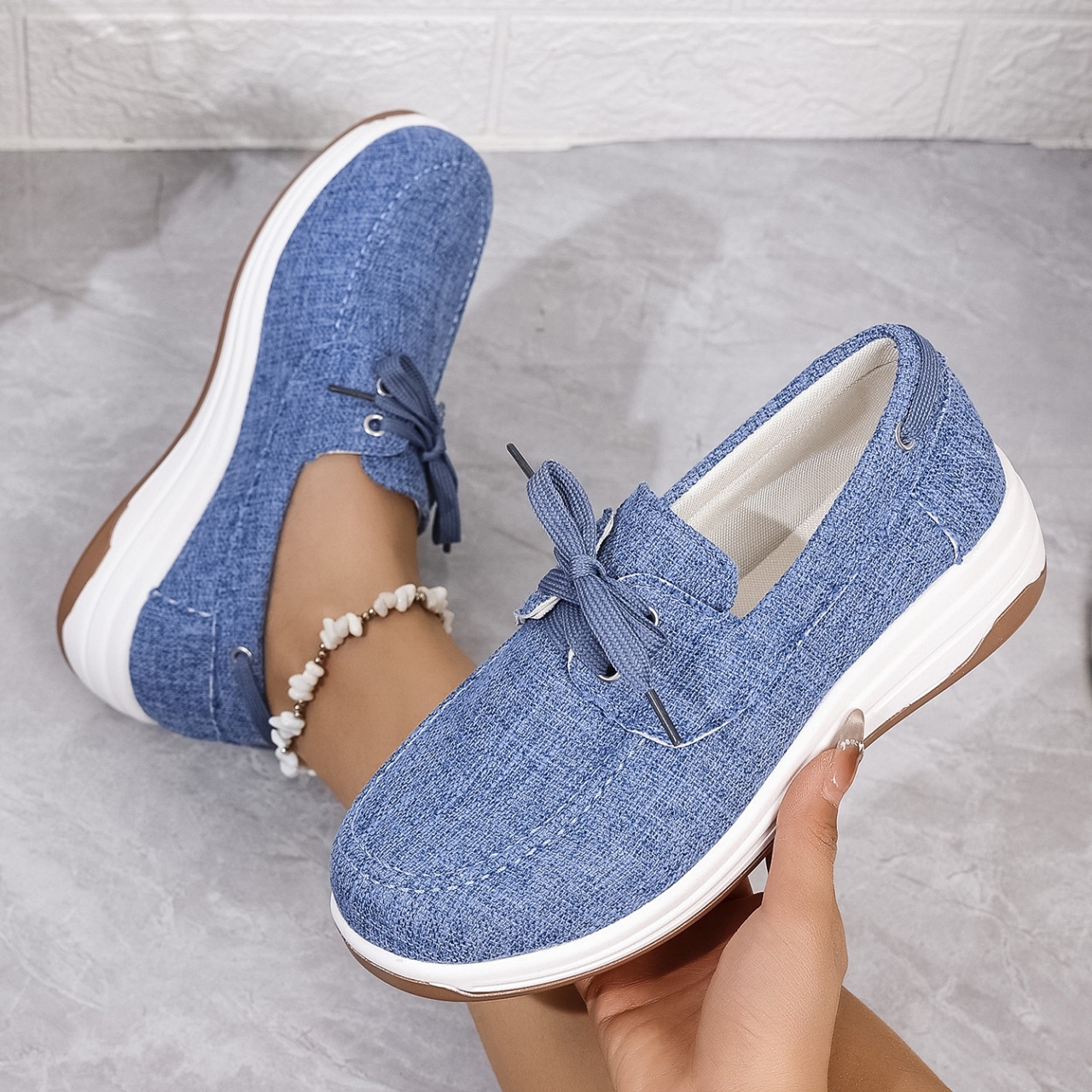 🔥Women's thick-soled casual wedge-heel orthopedic sneakers