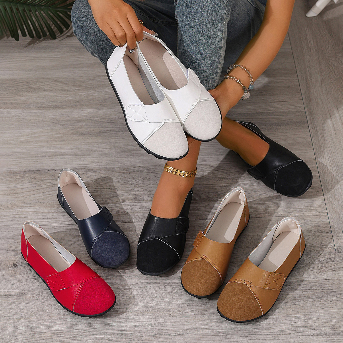 Women's genuine leather comfortable casual shoes