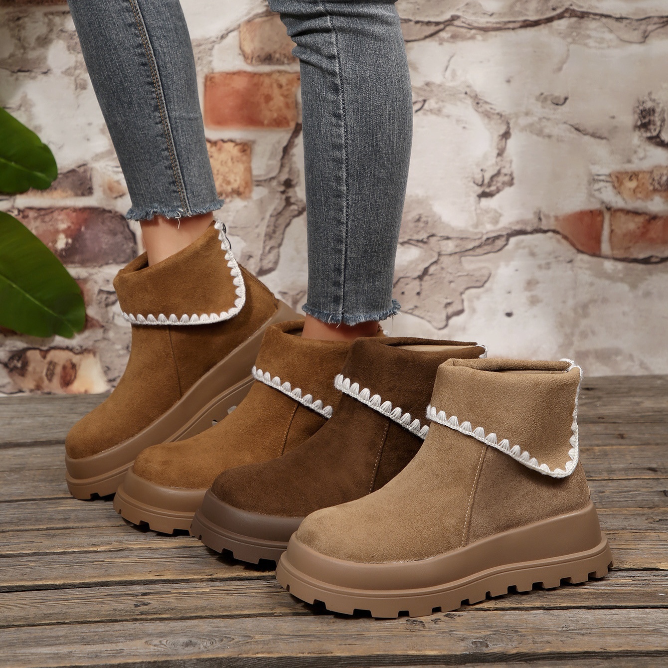 Women's Autumn and Winter Thick-Soled Short Boots