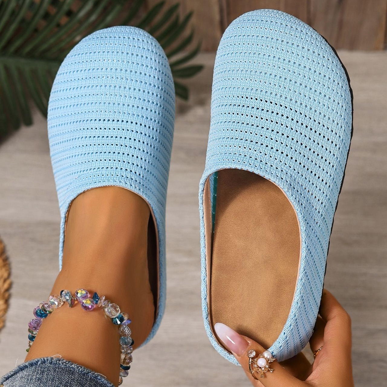 🔥Women's mesh breathable low heel slippers