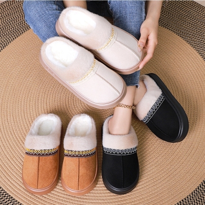 Women's velvet and thick cotton slippers