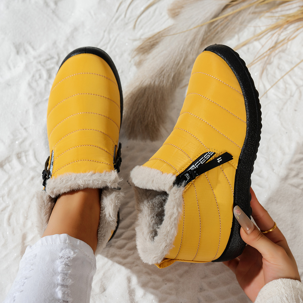 Women's/Men's Waterproof Warm Side Zipper Winter Boots