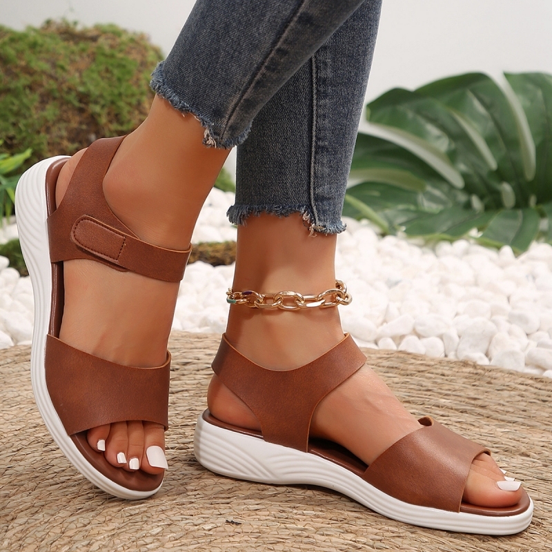🔥New summer fashion versatile Velcro flat casual sandals - Buy 2 get free shipping