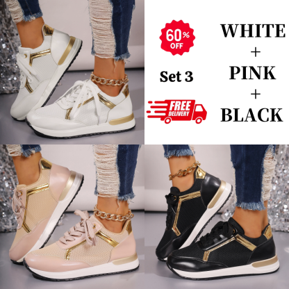 🔥2025 New Ladies Lace Up Orthopedic Sneakers