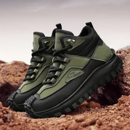 Men’s Work Hiking Boots – Waterproof, Non-Slip, Puncture and Smash Resistant, Wide Toe, Arch Support – Ideal for Daily Wear and Outdoor Adventures