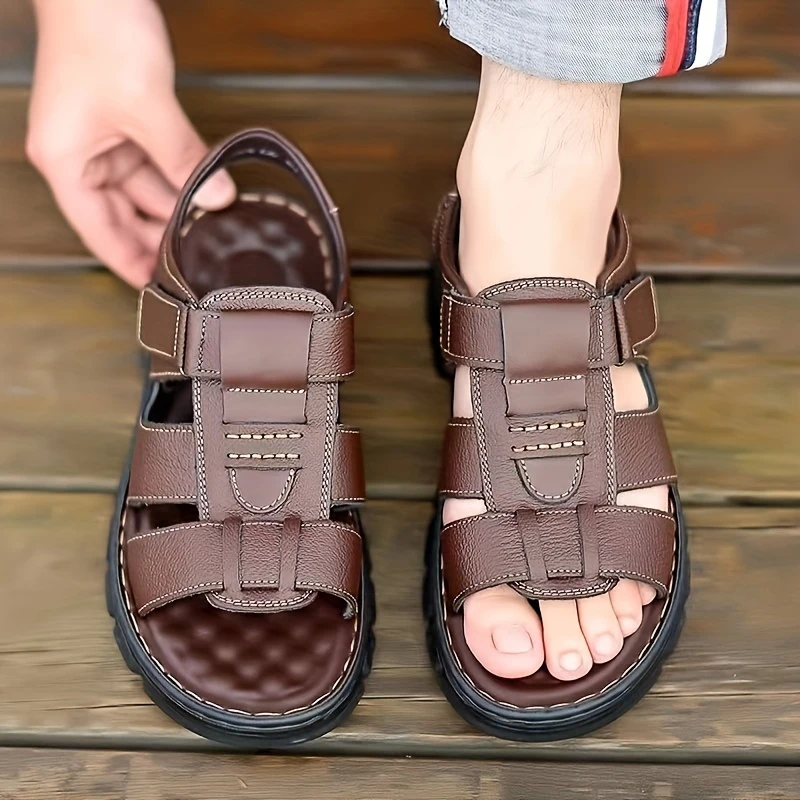🔥High quality leather casual sandals for men 【Non-slip, foot massage】