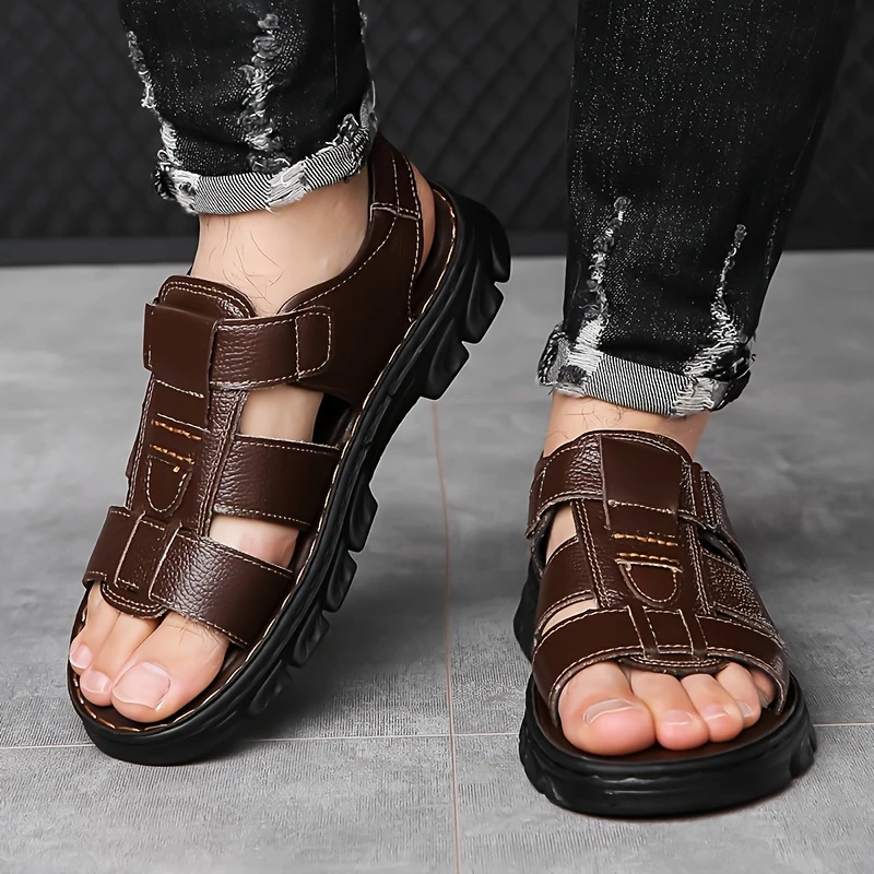 🔥High quality leather casual sandals for men 【Non-slip, foot massage】
