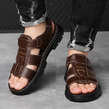 🔥High quality leather casual sandals for men 【Non-slip, foot massage】