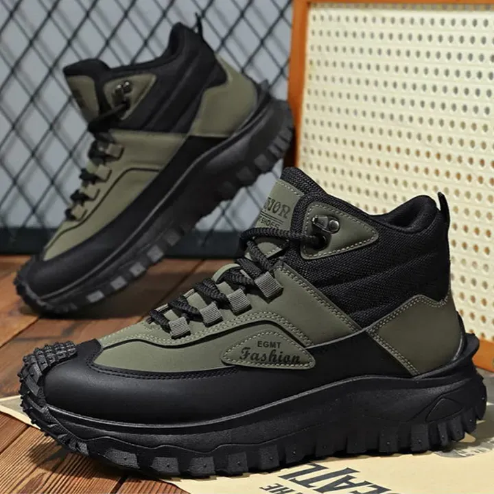 Men’s Work Hiking Boots – Waterproof, Non-Slip, Puncture and Smash Resistant, Wide Toe, Arch Support – Ideal for Daily Wear and Outdoor Adventures