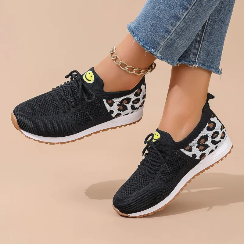 Women's Breathable Mesh Lace-Up Sneakers