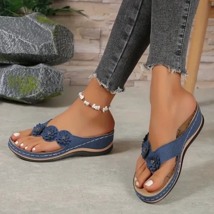 🔥Trending 2024 🔥 PREMIUM Women’s Orthopedic Arch Support Flowers Clip Toe Sandals