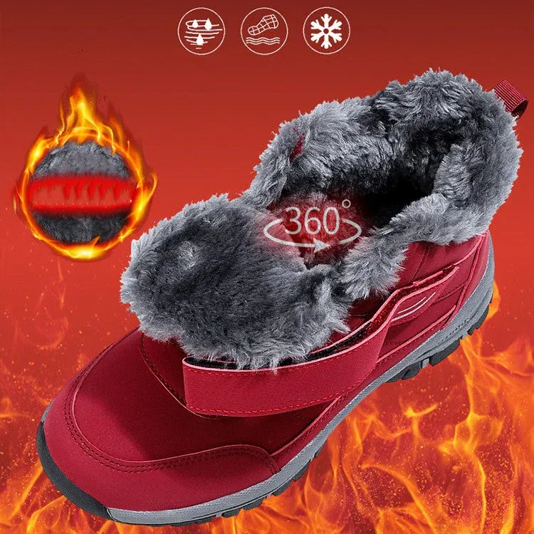 Winter high-top fleece-lined, thickened, non-slip cotton shoes
