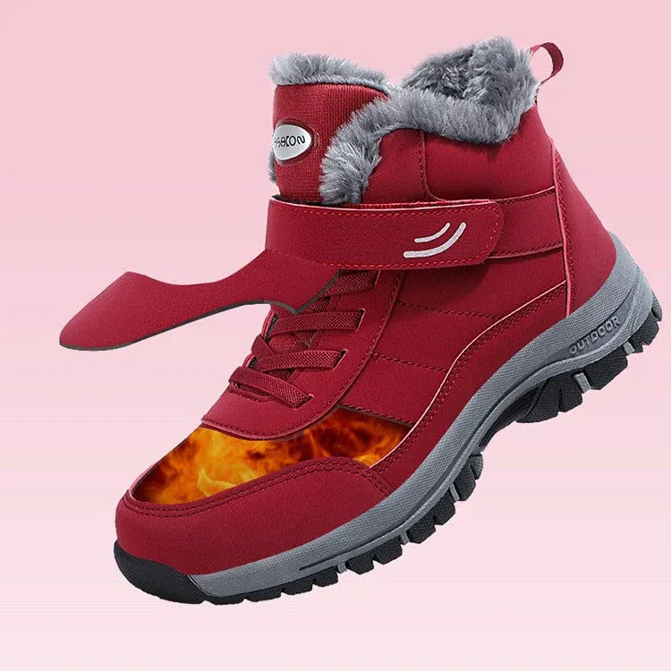 Winter high-top fleece-lined, thickened, non-slip cotton shoes