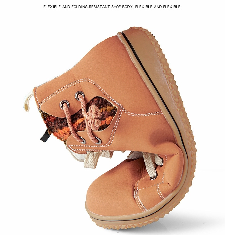 Women's Lace-Up Boots with Side Zipper