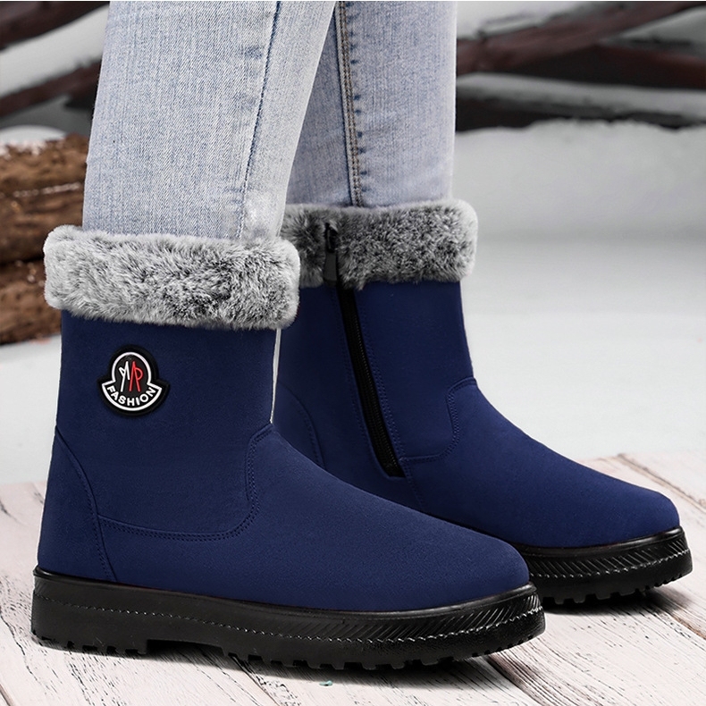 Women's waterproof and non-slip fleece cotton boots