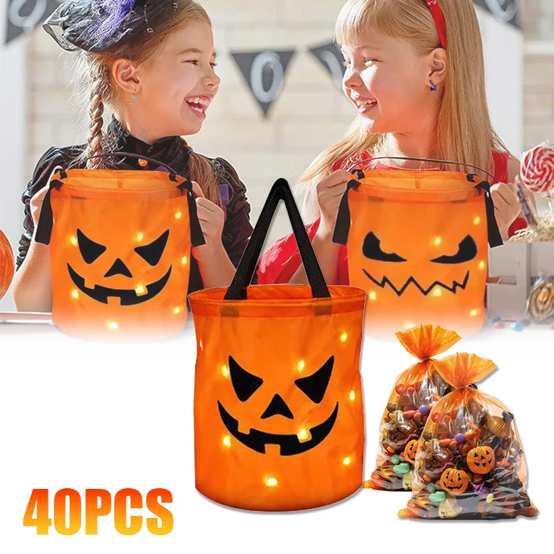 Halloween LED Light Pumpkin Bucket 