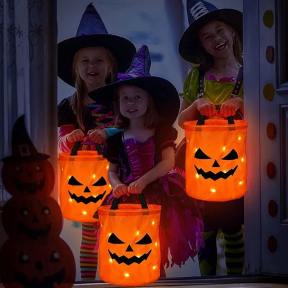 Halloween LED Light Pumpkin Bucket 
