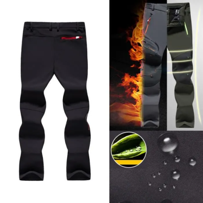 Men's Fleece-Lined Waterproof Cargo Pants – Plus Size Quick-Dry Winter Hiking Pants ❄️👖🌲