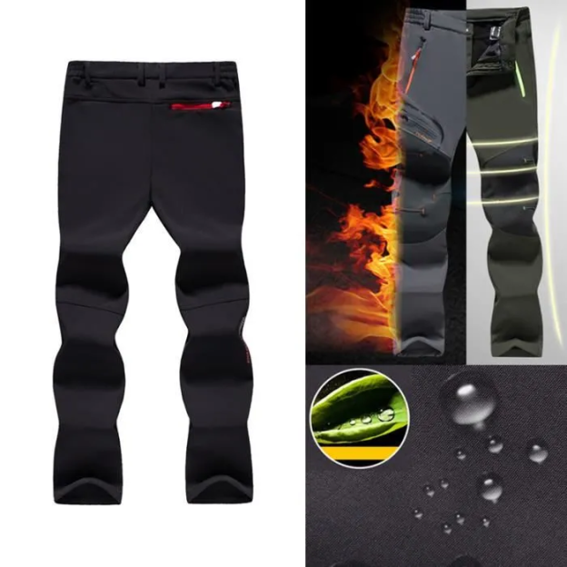 Men's Fleece-Lined Waterproof Cargo Pants – Plus Size Quick-Dry Winter Hiking Pants ❄️👖🌲