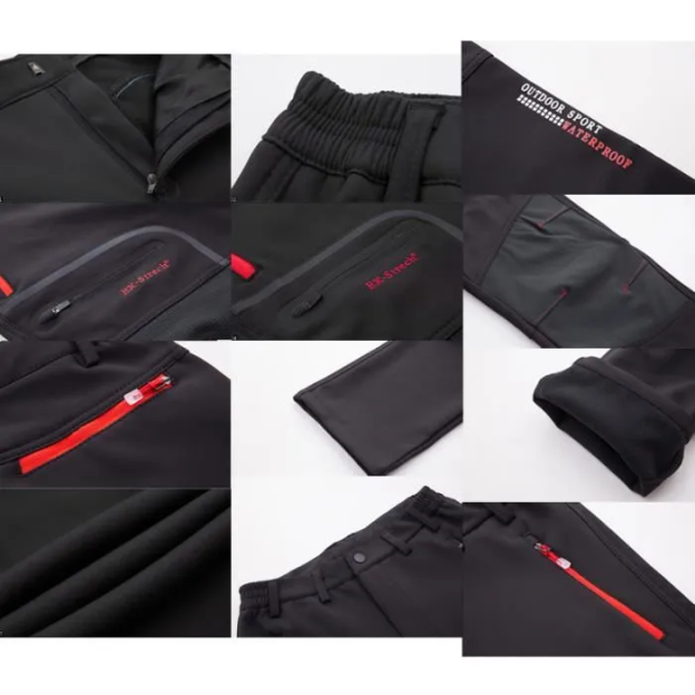Men's Fleece-Lined Waterproof Cargo Pants – Plus Size Quick-Dry Winter Hiking Pants ❄️👖🌲