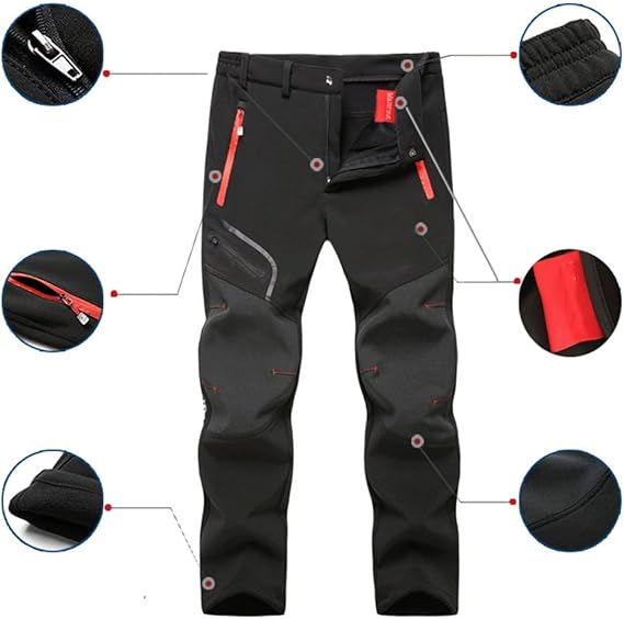 Men's Fleece-Lined Waterproof Cargo Pants – Plus Size Quick-Dry Winter Hiking Pants ❄️👖🌲