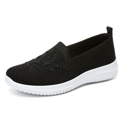 🔥Last Day 60% OFF-Women's Knitted Embroidery Casual Walking Sneakers,Lightweight Breathable Mesh Slip On Orthopedic Soft Sole Shoes (Buy 2 Free Shipping)-PLAWLTD