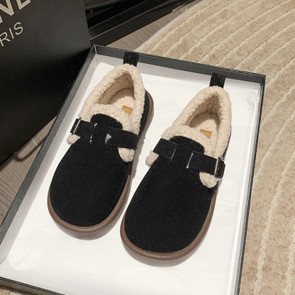 2024 Women's Plush Round Toe Slip-On Flats