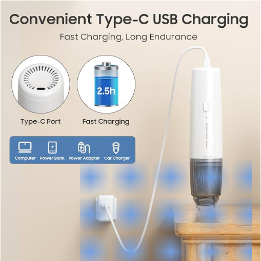 💥HOT SALE-Mini Compact Portable Vacuum Cleaner