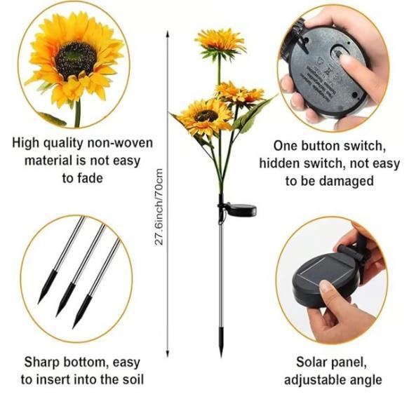 ⏳Time-limited Special⏰Sunflower Solar Garden Stake Led Lights🌻