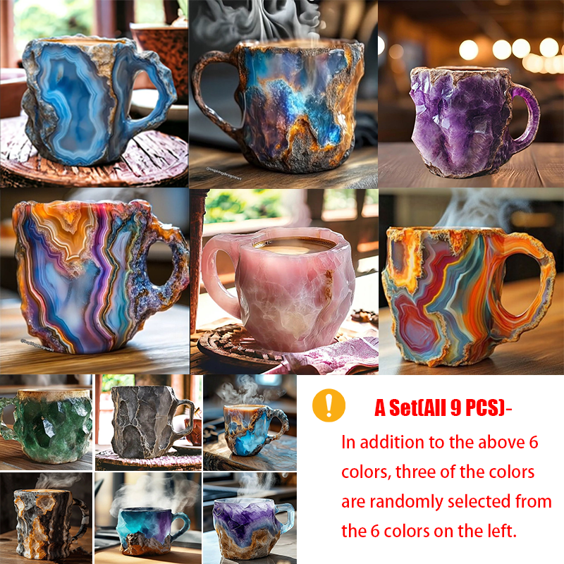 (🌲Christmas Hot Sale ) ⭐2025 New Mineral Crystal Coffee Mugs