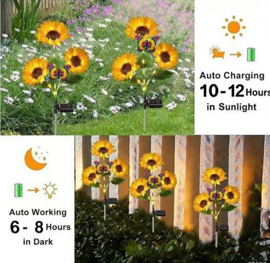 ⏳Time-limited Special⏰Sunflower Solar Garden Stake Led Lights🌻