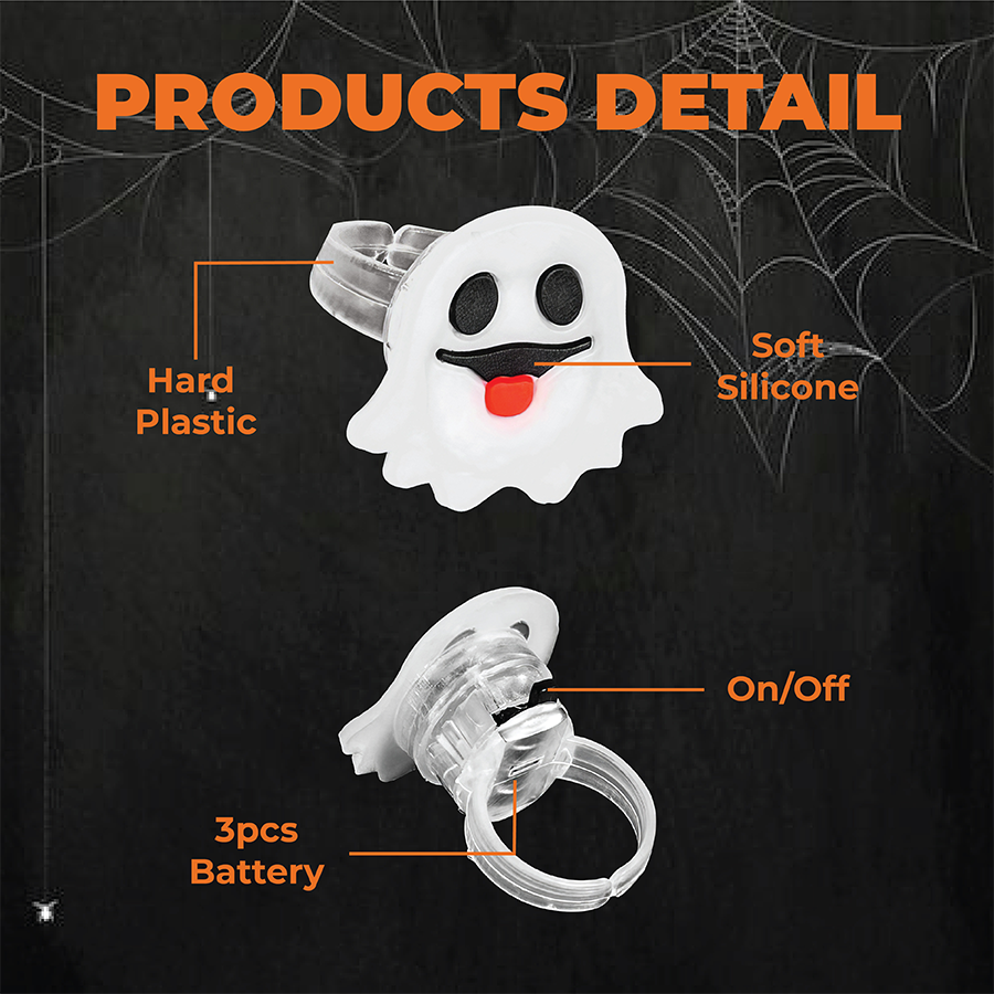 🔥Last Day 50% OFF🔥Halloween LED Glow Rings (50pcs set)