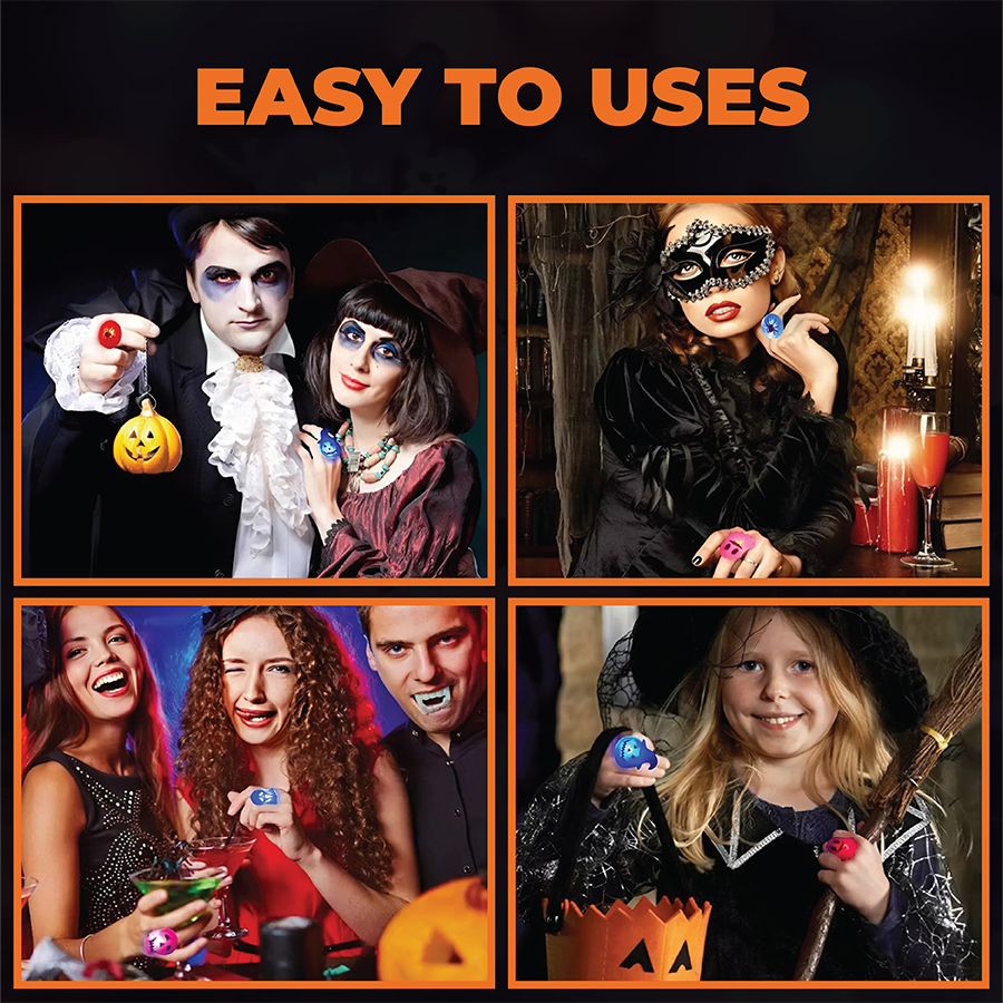 🔥Last Day 50% OFF🔥Halloween LED Glow Rings (50pcs set)