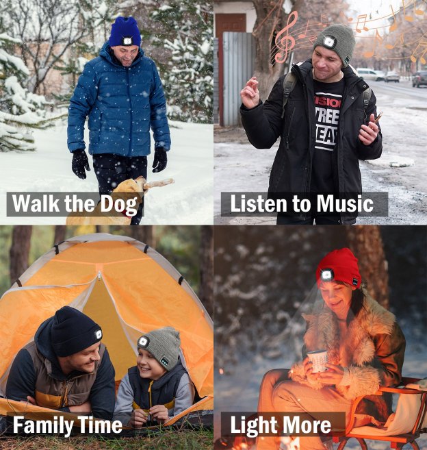 🔥Hot Sale 49% OFF-2024 LED Bluetooth Beanie