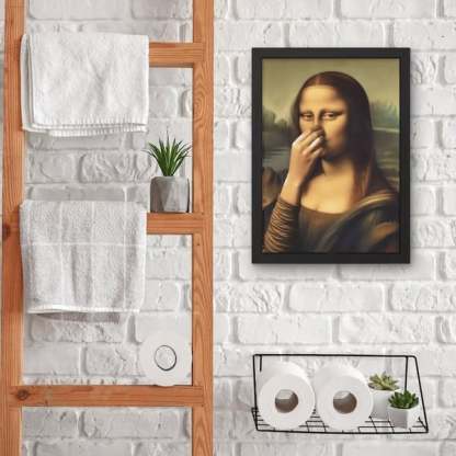 🧻Funny Mona-Lisa Bathroom Art – Add Some Holiday Laughs! 😂