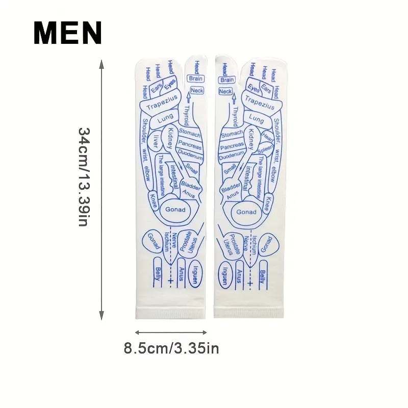 Reflexology Chart Socks with Trigger Point Massage Tool-PLAWLTD