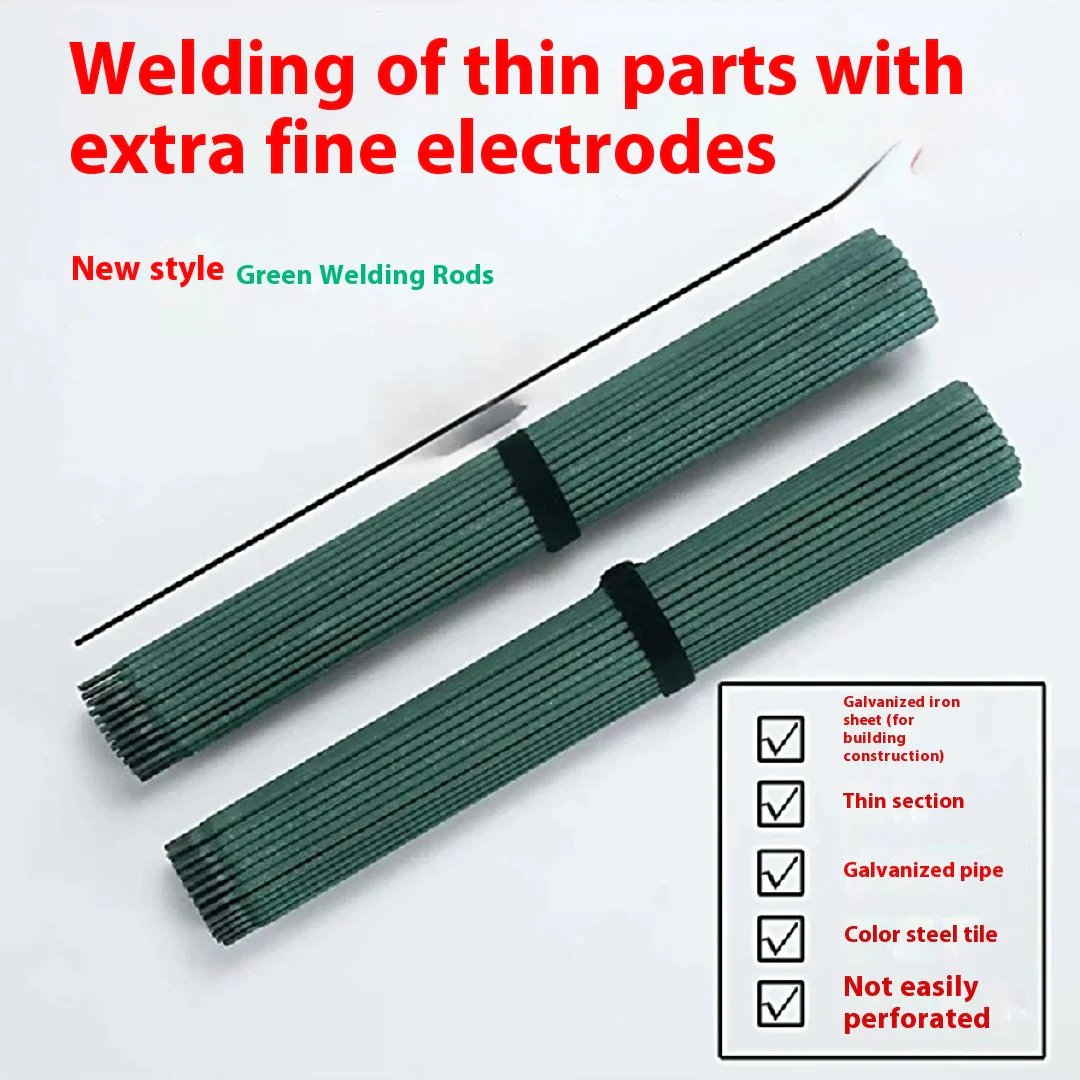 Extra-Fine Green Welding Rod – Thin-Gauge Electrode for Galvanized & Mild Steel