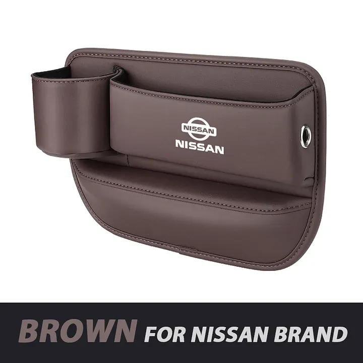 ✨Hot Selling Products of 2025🔥Exclusive Logo Leather Car Seat Storage Box With Water Cup Holder