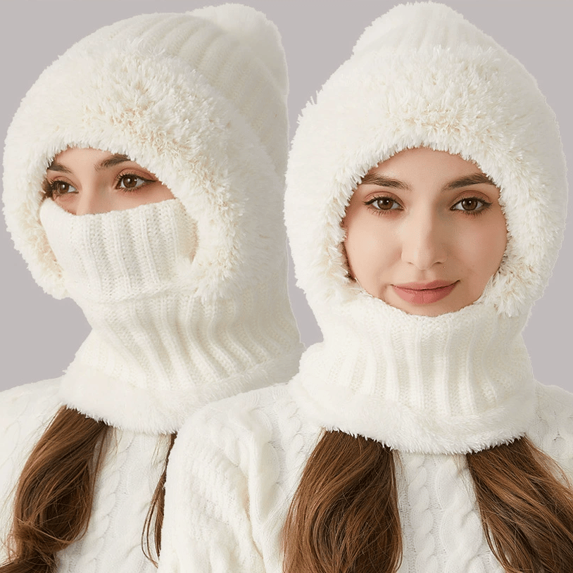 🧣3-in-1 Women's Beanie Hat with Scarf & Mask – Cozy Winter Essential