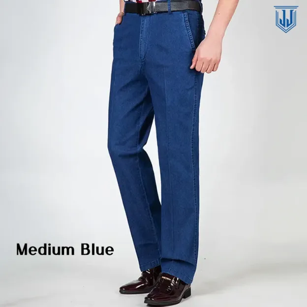 🔥Last Day 50% OFF🔥Men's High Waist Straight Fit Stretch Jeans.