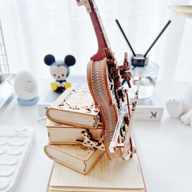 Magic Cello Mechanical 3D Wooden Music Box Puzzle
