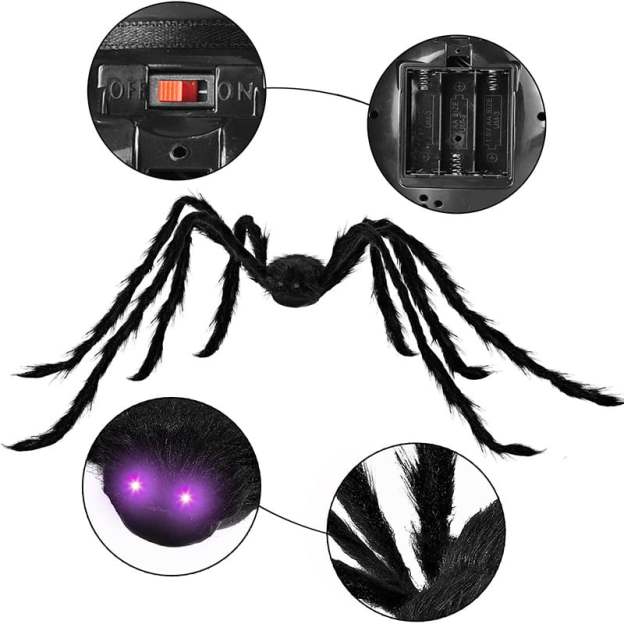 💥LAST DAY SALE 49% OFF-500CM Spider web Halloween Decorations Glowing Spider-PLAWLTD