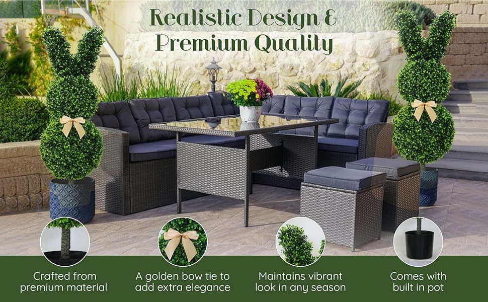 🐇Spring Sales - 50CM Outdoor Artificial Turf Bunny-Shaped Topiary Tree(FREE SHIPPING)-PLAWLTD