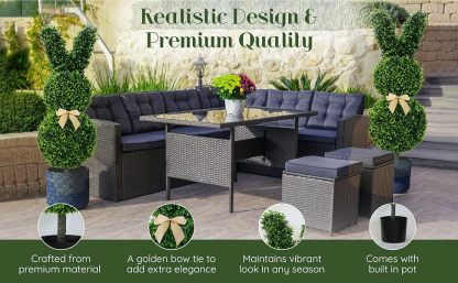 🐇Spring Sales - 50CM Outdoor Artificial Turf Bunny-Shaped Topiary Tree(FREE SHIPPING)-PLAWLTD