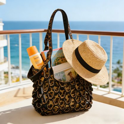 🔥LAST DAY 49% OFF -👜Handmade Leather Folding Tote Bag