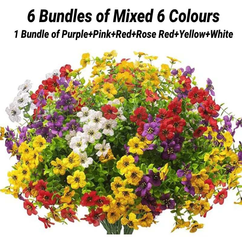 Rain & Sun Proof British Blooms - UV GuardTM Fade-Free Colourful Artificial Flower-PLAWLTD