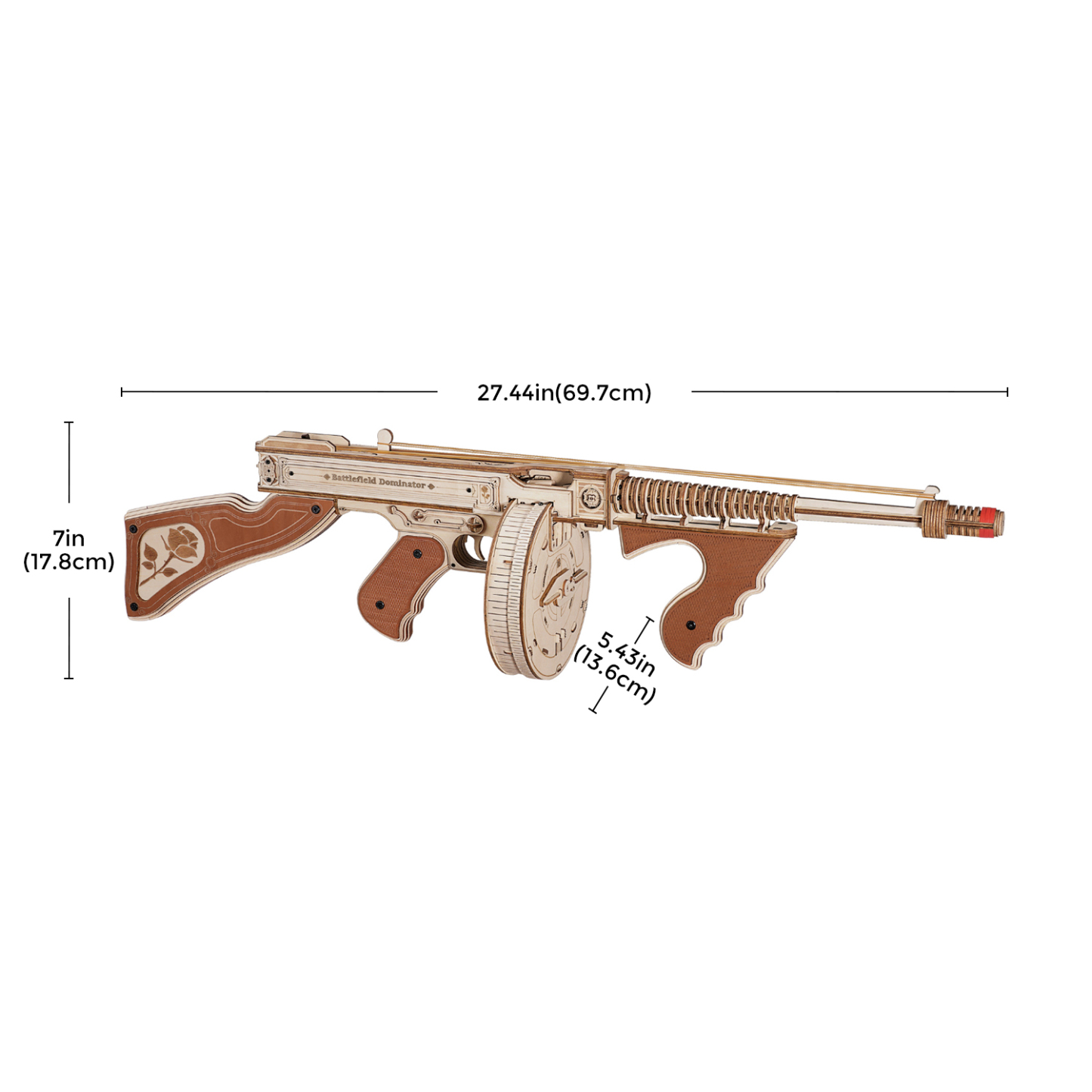 🎁ROKR Thompson Submachine Gun Toy 3D Wooden Puzzle LQB01