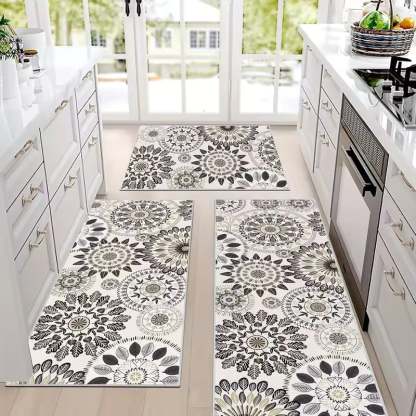 💖💖Boho Washable Kitchen Rugs Sets of 3 - Non Slip Kitchen Rugs-PLAWLTD