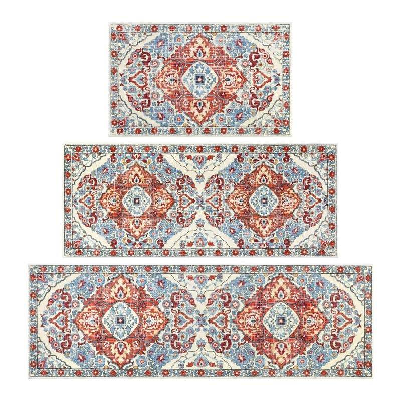 💖💖Boho Washable Kitchen Rugs Sets of 3 - Non Slip Kitchen Rugs-PLAWLTD