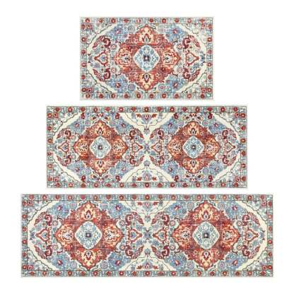💖💖Boho Washable Kitchen Rugs Sets of 3 - Non Slip Kitchen Rugs-PLAWLTD